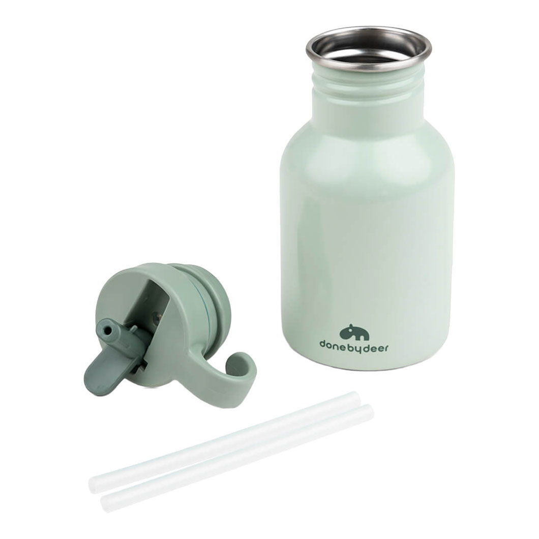 Done by Deer Metalen Drinkfles Croco Groen - 350 ml
