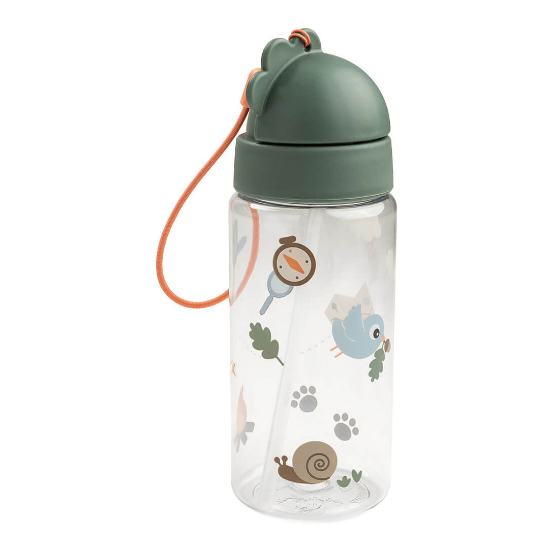 Done by Deer Drinkfles met Rietje Tiny Trails Groen - 350 ml
