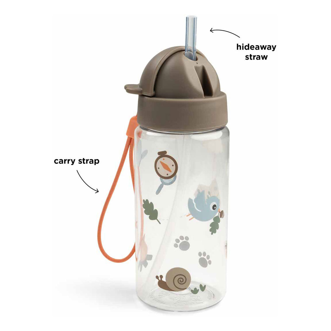 Done by Deer Drinkfles met Rietje Tiny Trails Zand - 350 ml