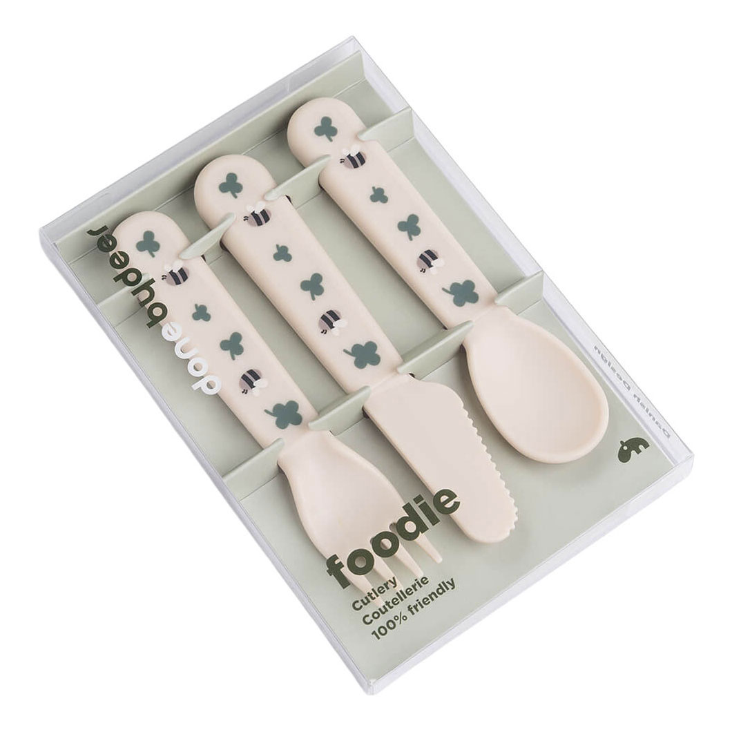 Ensemble de couverts Tiny Farm de Deer Foodie - Sable