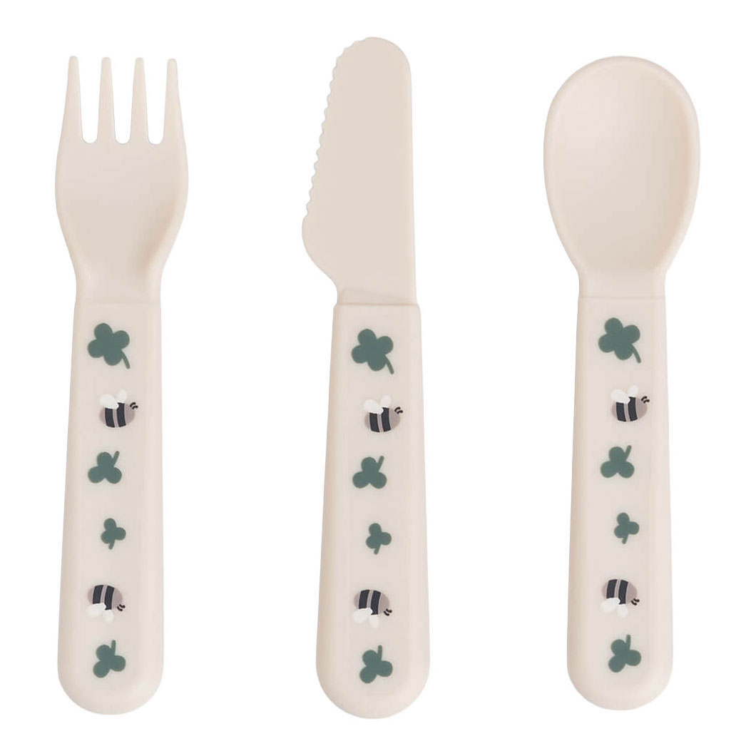 Ensemble de couverts Tiny Farm de Deer Foodie - Sable