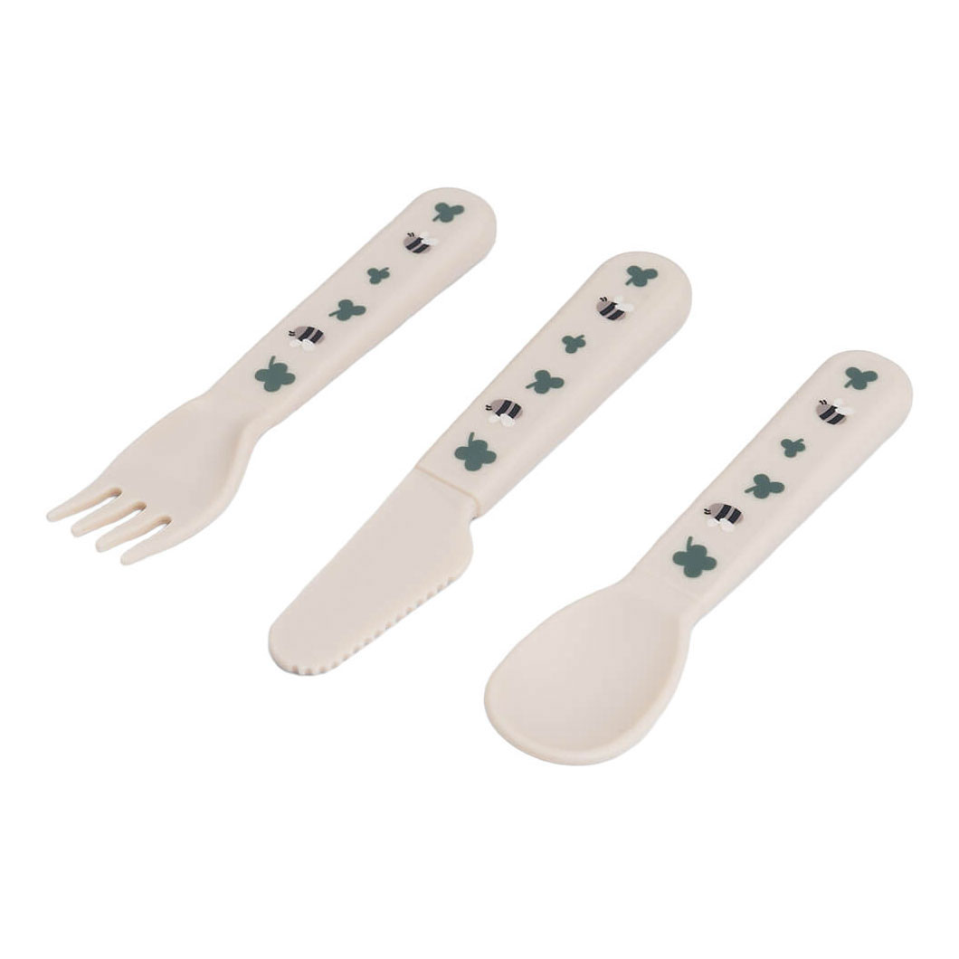 Ensemble de couverts Tiny Farm de Deer Foodie - Sable