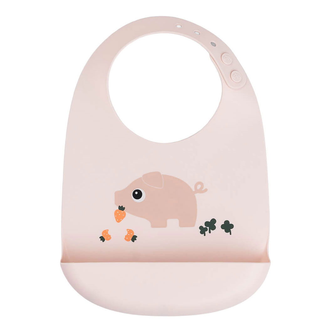 Done by Deer Siliconen Slabbetje Pigee - Roze