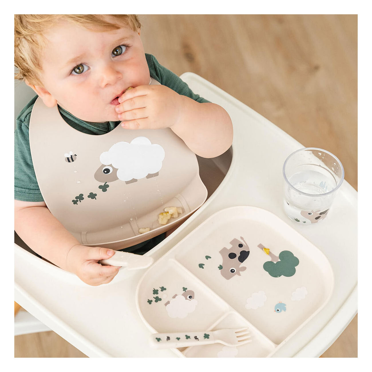 Réalisé par Deer Silicone Bib Sheepy - Sable