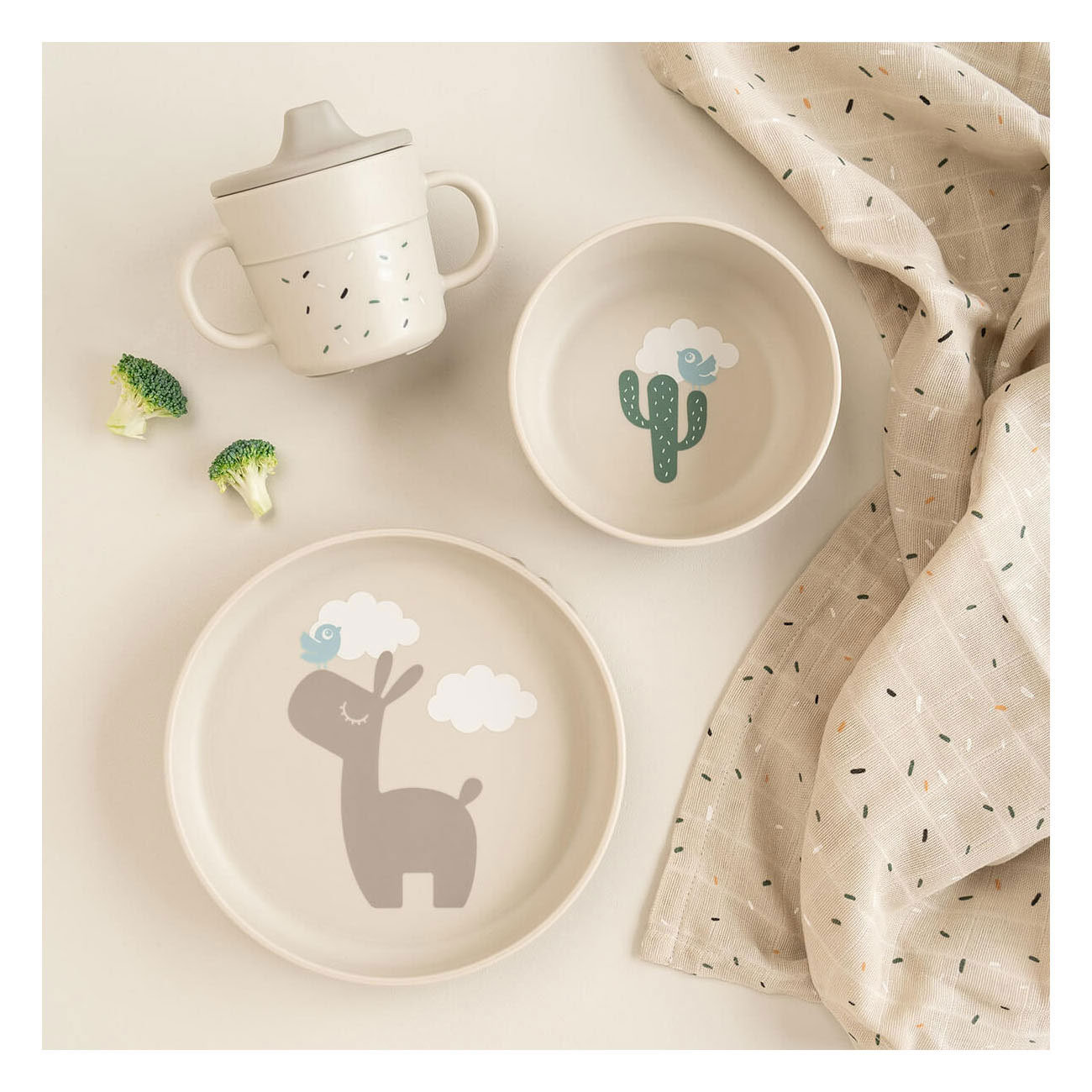 Done by Deer Foodie Dinerset met Zuignap Lalee - Zand