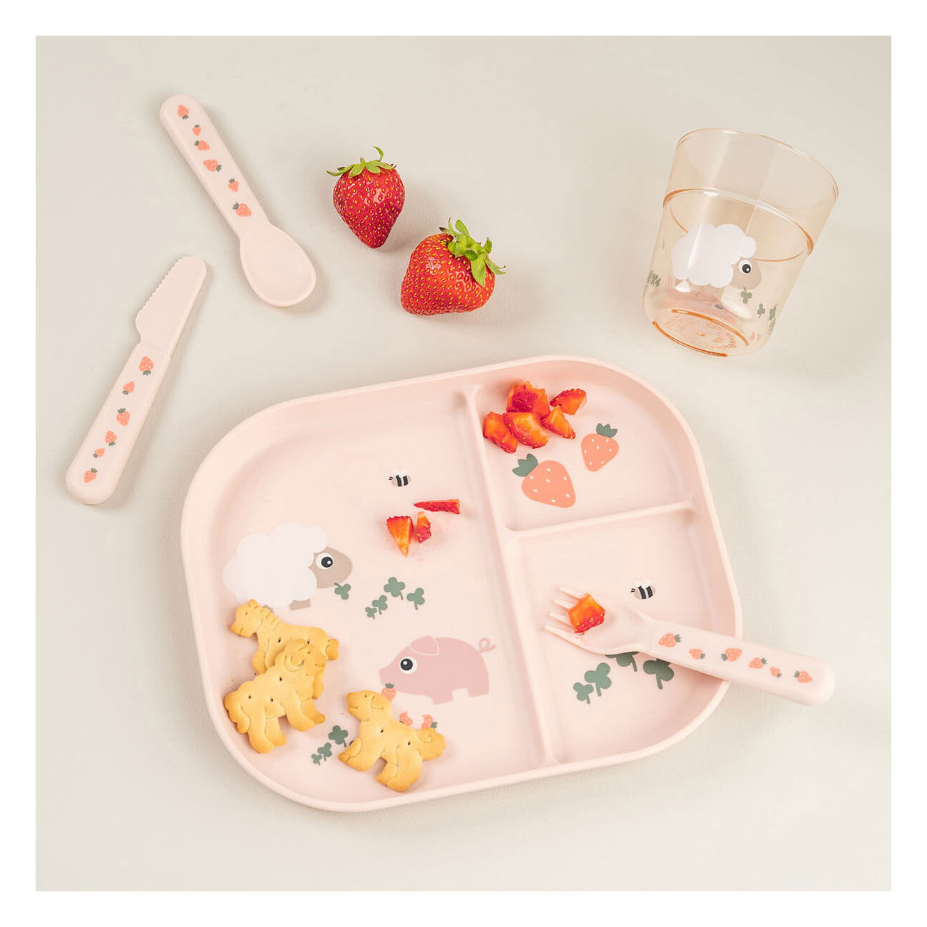 Done by Deer Foodie Vakjesbord Tiny Farm - Roze