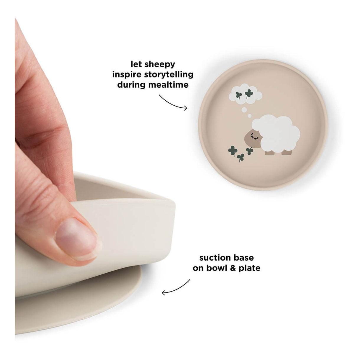 Panneau adhésif en silicone Deer Stick & Stay Tiny Farm - Sable