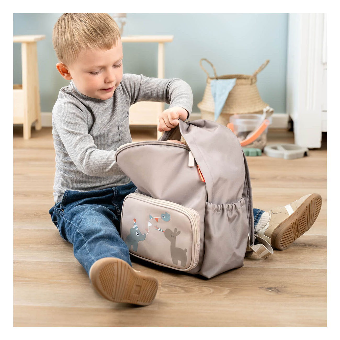 Done by Deer Kinder Rugzak Celebration Zand - 7,5 L