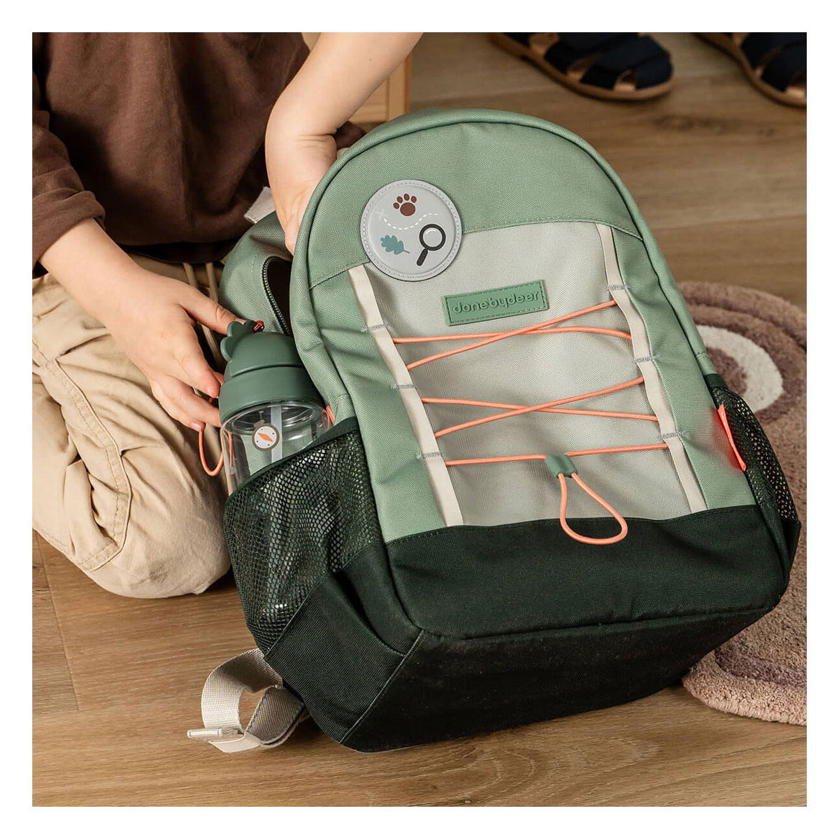 Done by Deer Junior Rugzak Tiny Trails Groen - 13 L