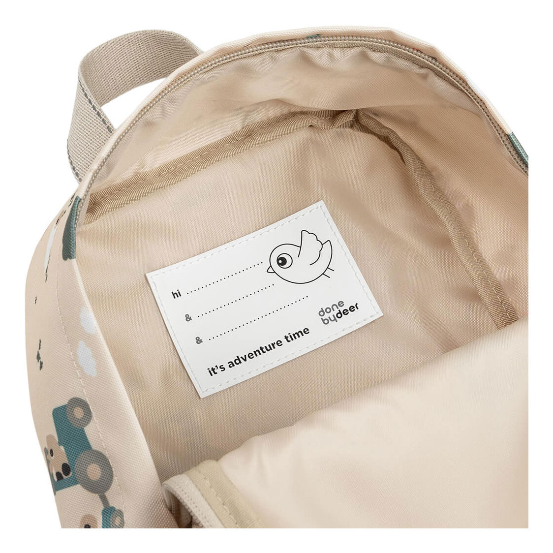 Done by Deer Kleine Rugzak Tiny Farm Zand - 4 L