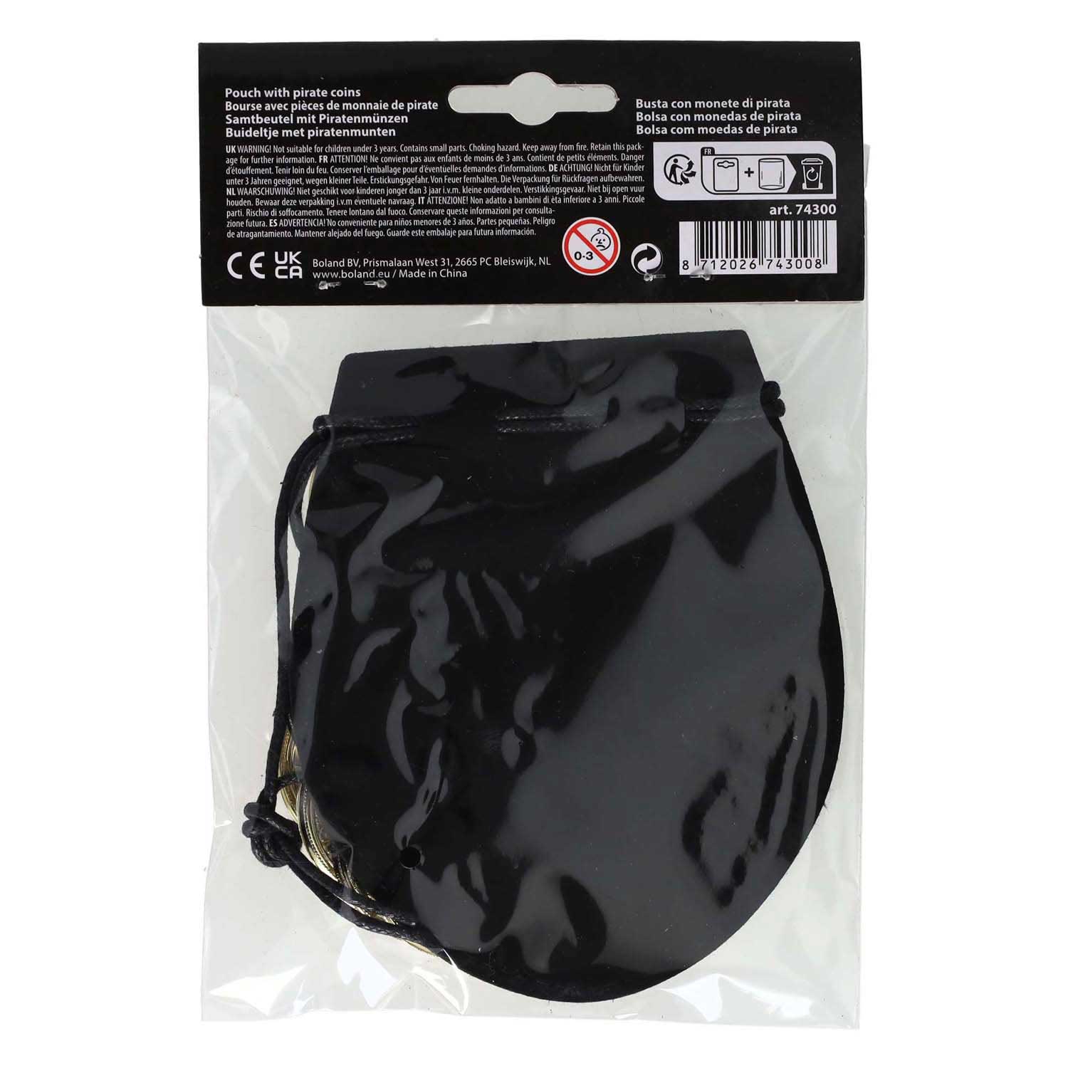 Sac d'argent pirate + 12 pièces