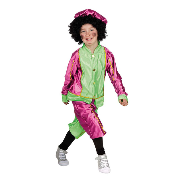 Kostüm Piet Lime Green Fuschia, 4-6 Jahre