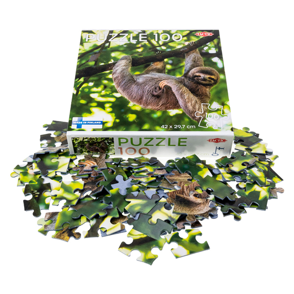 Puzzle Paresseux suspendu à un arbre, 100 pièces.