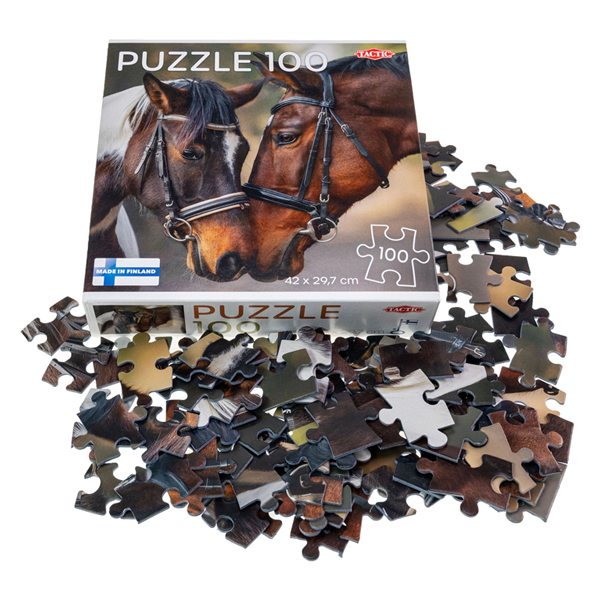 Puzzle Verliebte Pferde, 100 Teile.