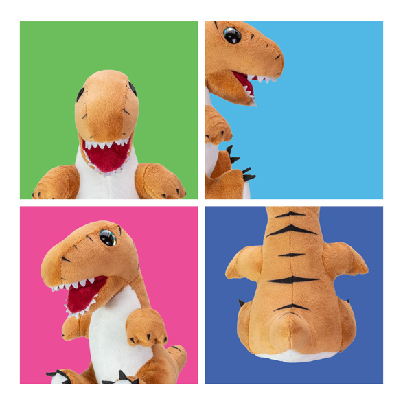 Peluche Lumo Stars - Bébé Dino T-Rex, 15 cm