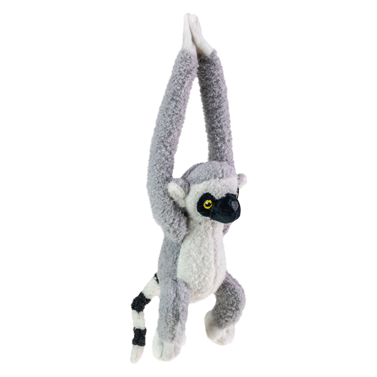 Peluche Jungle Mates - Lémurien Maki Gris Noir