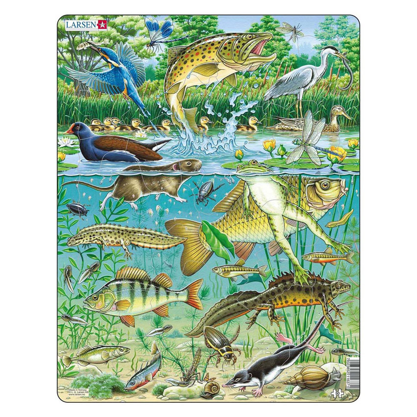 Larsen Legpuzzel Dieren - Vijver, 50st.