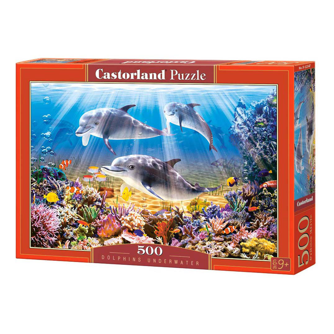 Puzzle Castorland Dauphins sous-marins, 500 pièces.