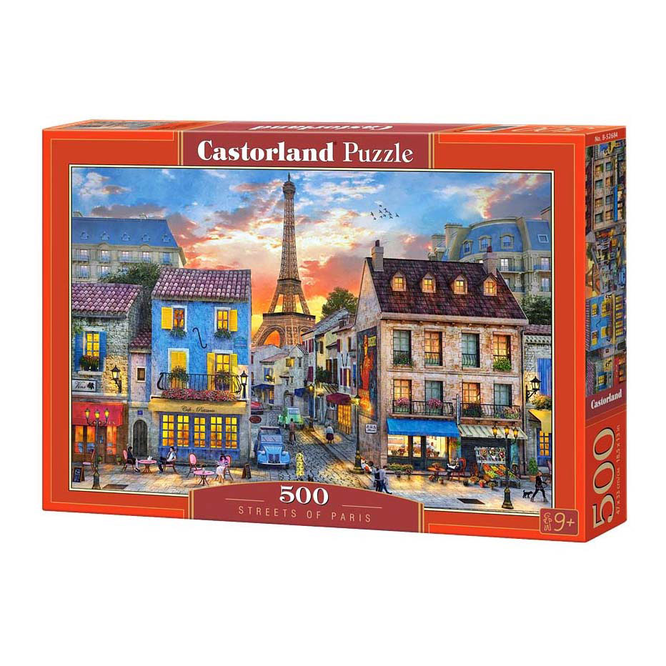 Puzzle Castorland Rues de Paris, 500 pièces.