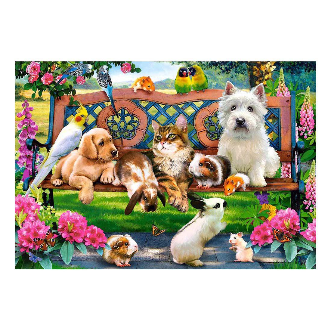 Puzzle Castorland Animaux de compagnie dans le parc, 1000 pièces.