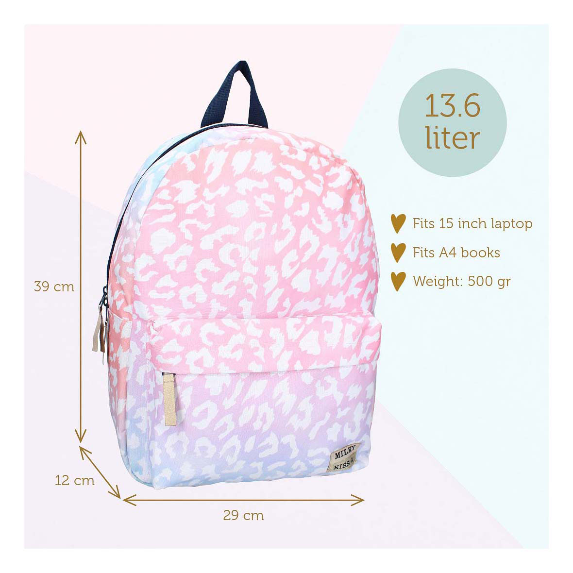 Milky Kiss Rugzak Bold Style Luipaardprint