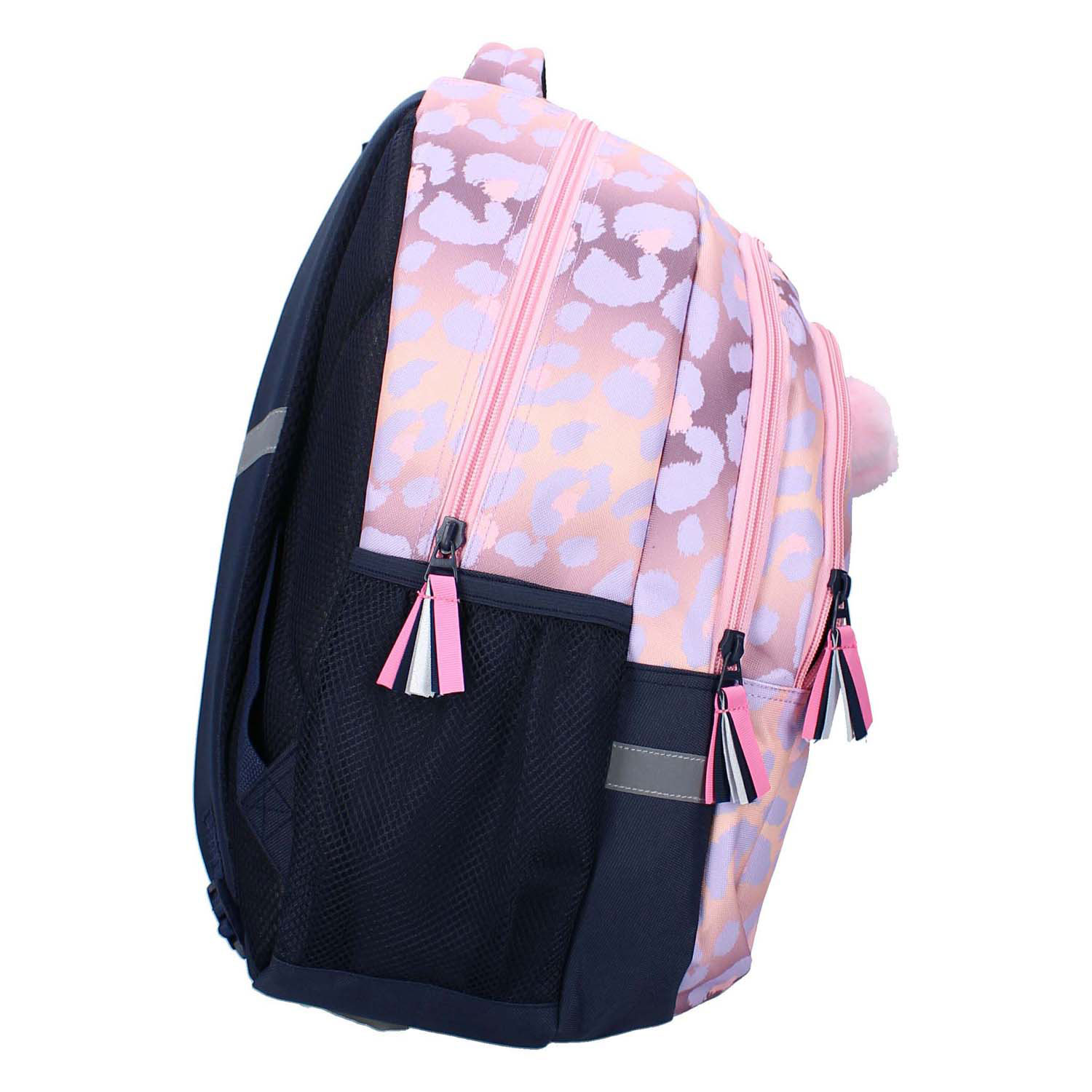 Milky Kiss Rugzak Fierce Fusion Paarse Panterprint, 3-vaks