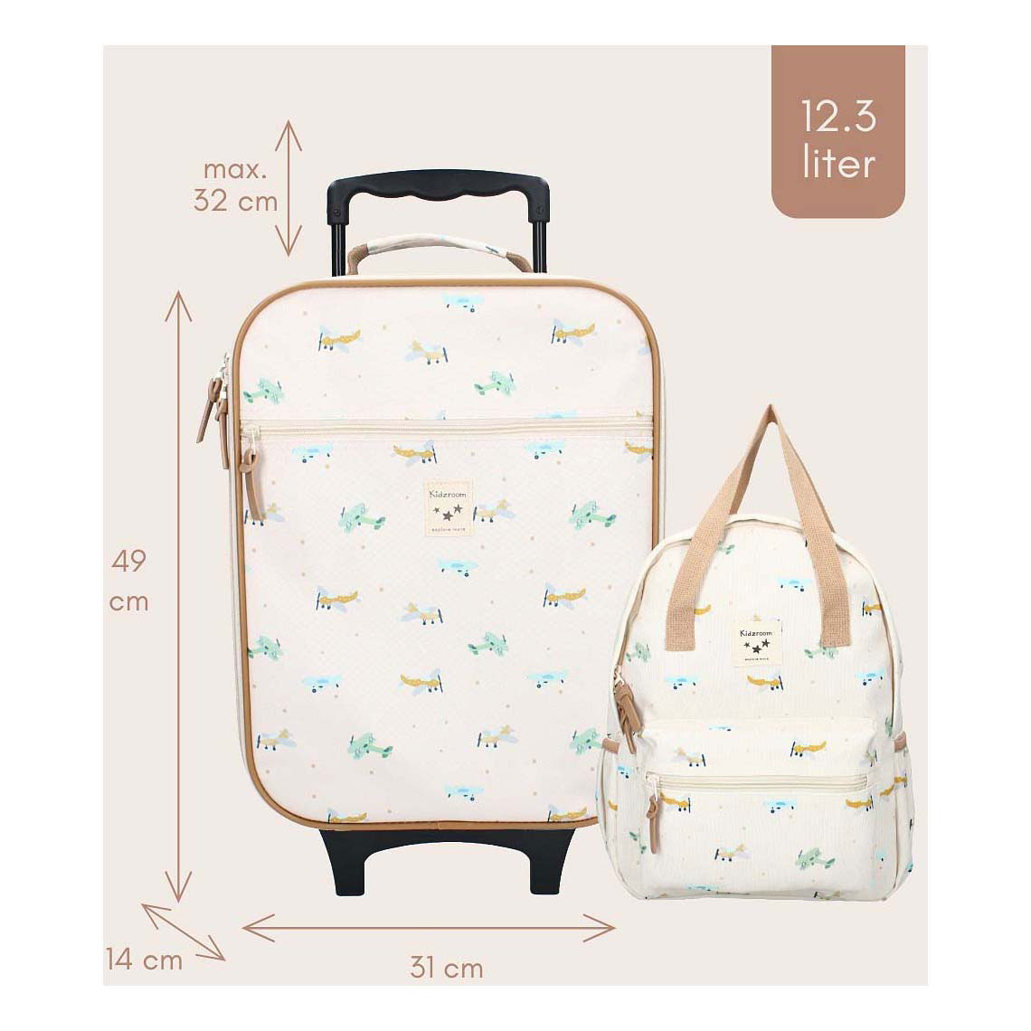 Kidzroom Trolley-Koffer Small Talk - Flugzeuge Kidzroom Trolley-Koffer Small Talk - Flugzeuge