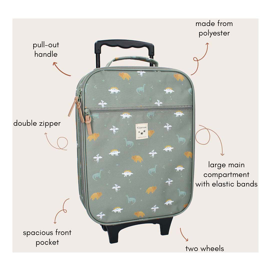 Kidzroom Trolley Koffer Small talk - Dinosaurus Kidzroom Trolley Koffer Small talk - Dinosaurus