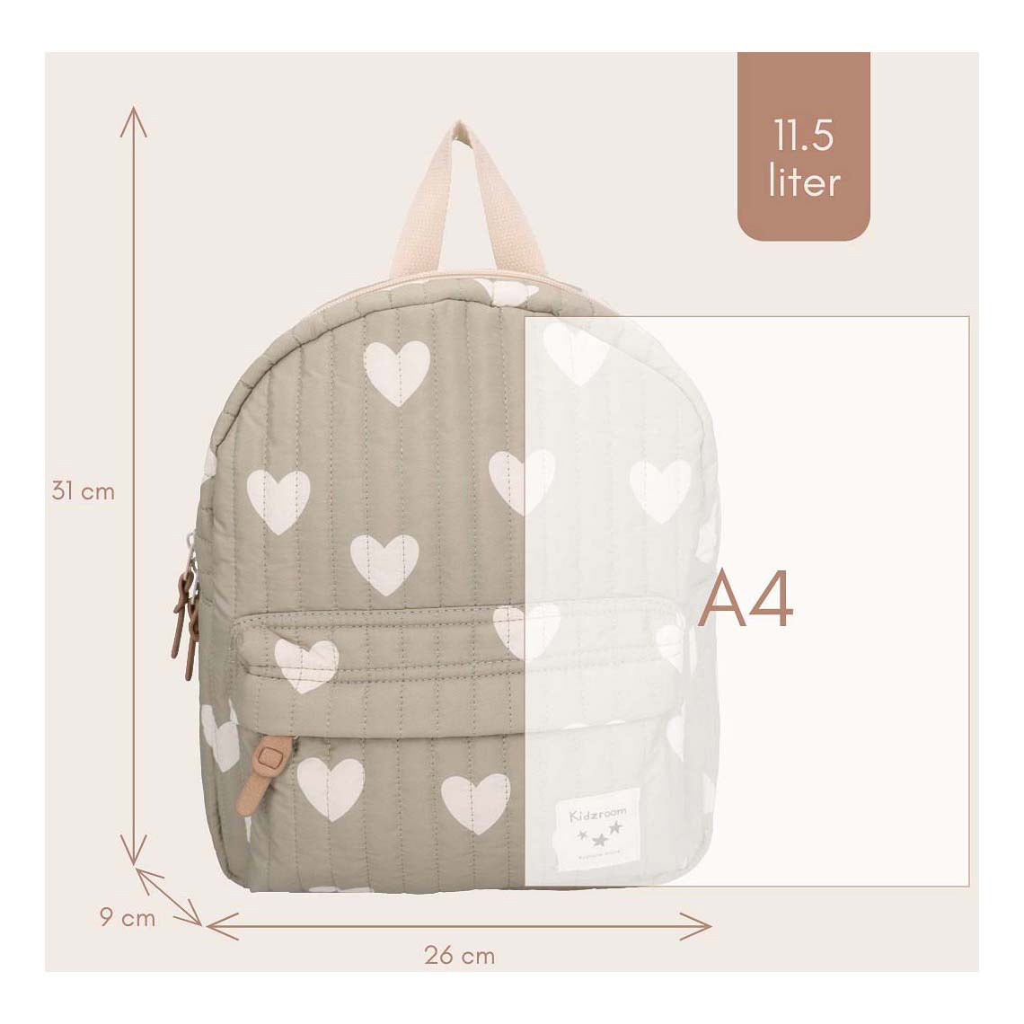 Sac à dos Kidzroom Mondes Merveilleux - Vert