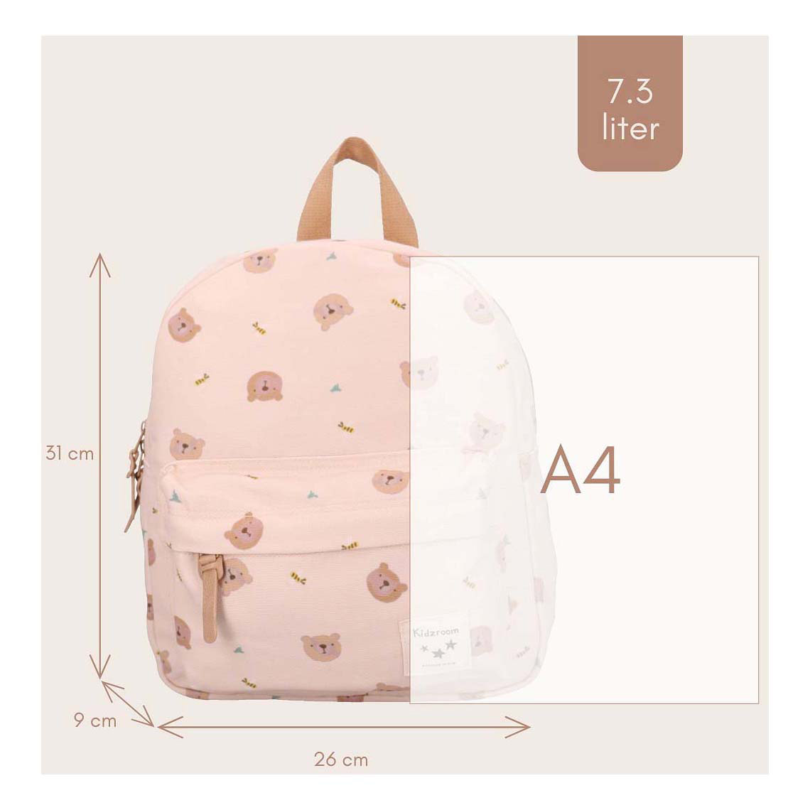 Sac à dos Kidzroom Little Story - Beige
