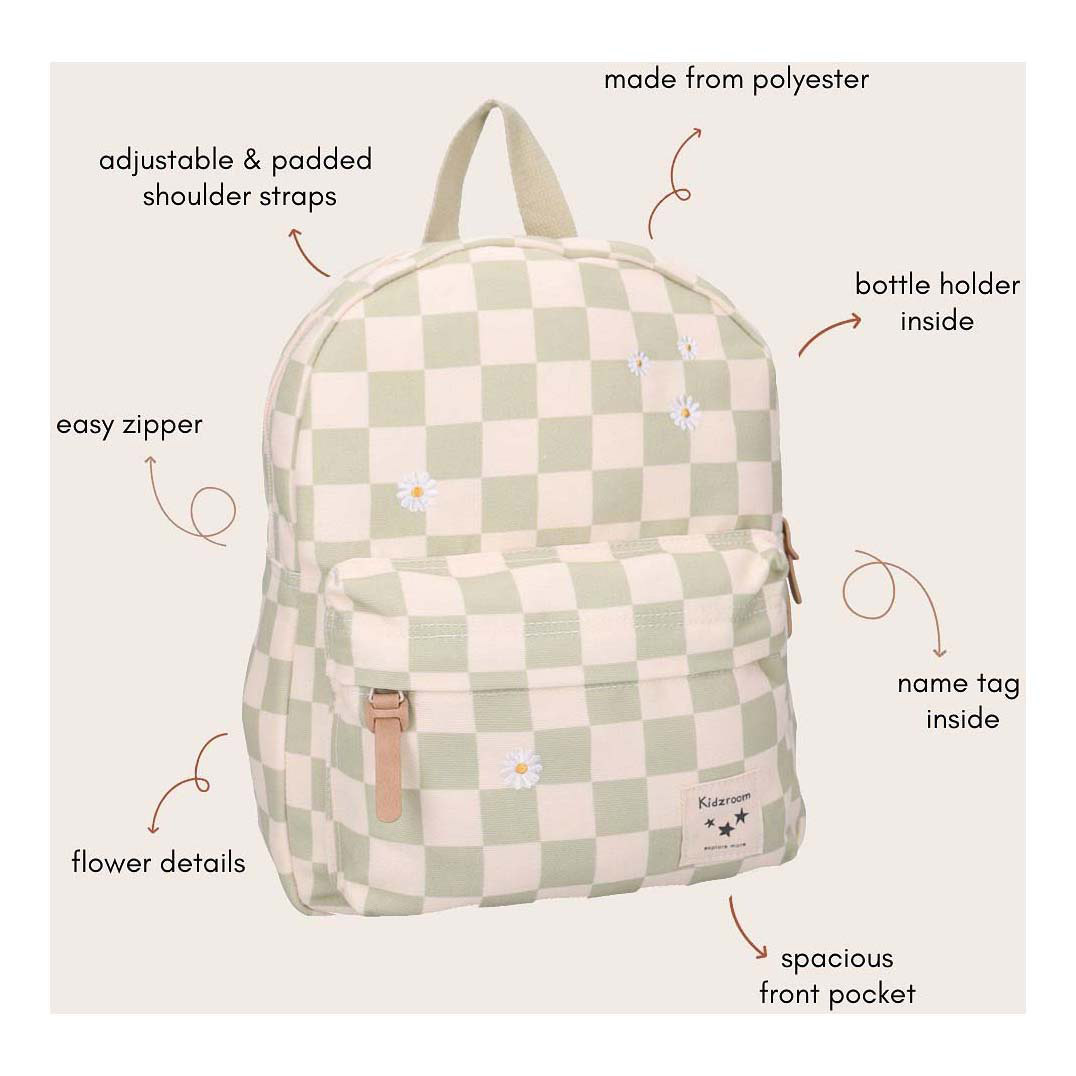 Sac à dos Kidzroom Nostalgia - Motif à carreaux