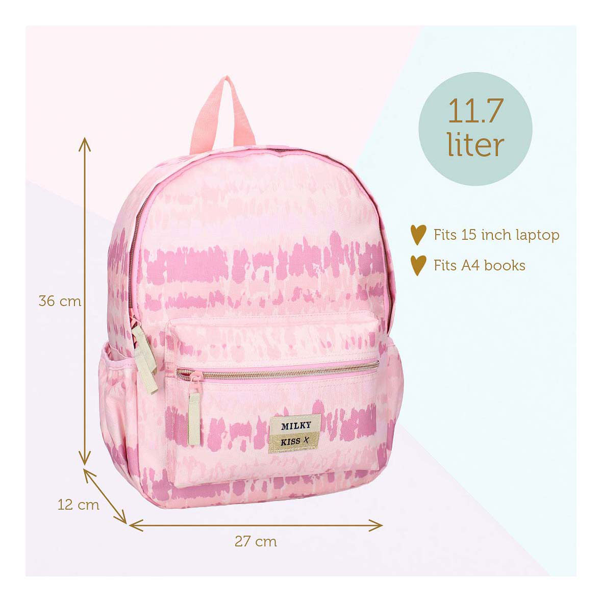 Milky Kiss Rucksack Love And Laughter - Rosa Milky Kiss Rucksack Love And Laughter - Rosa