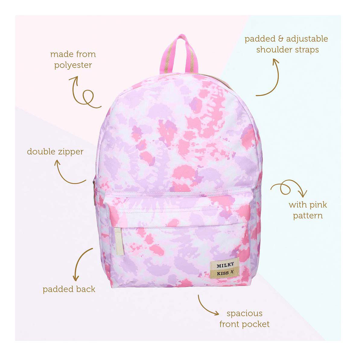 Milky Kiss Rucksack Love And Laughter - Lila Milky Kiss Rucksack Love And Laughter - Lila
