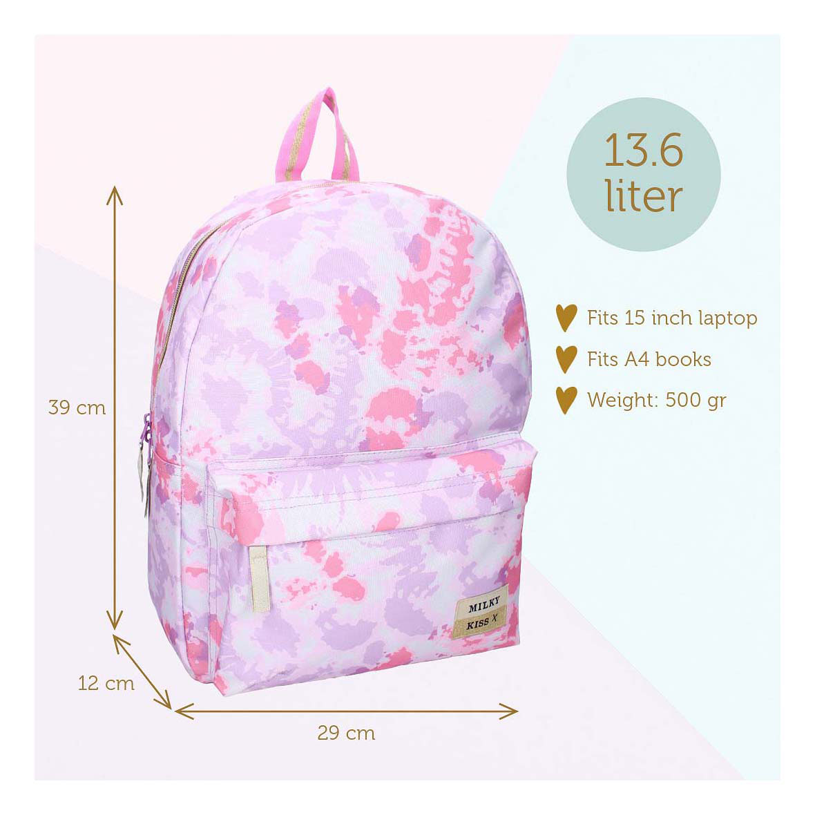Milky Kiss Rucksack Love And Laughter - Lila Milky Kiss Rucksack Love And Laughter - Lila