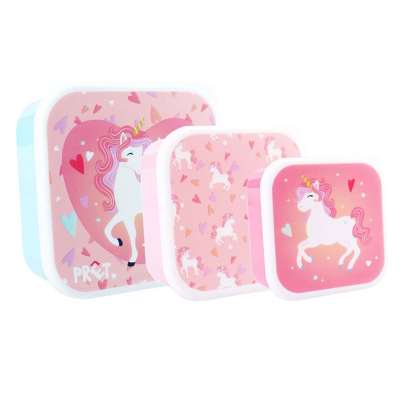 Broodtrommel Pret Fresh Bites Eenhoorn - 3dlg.