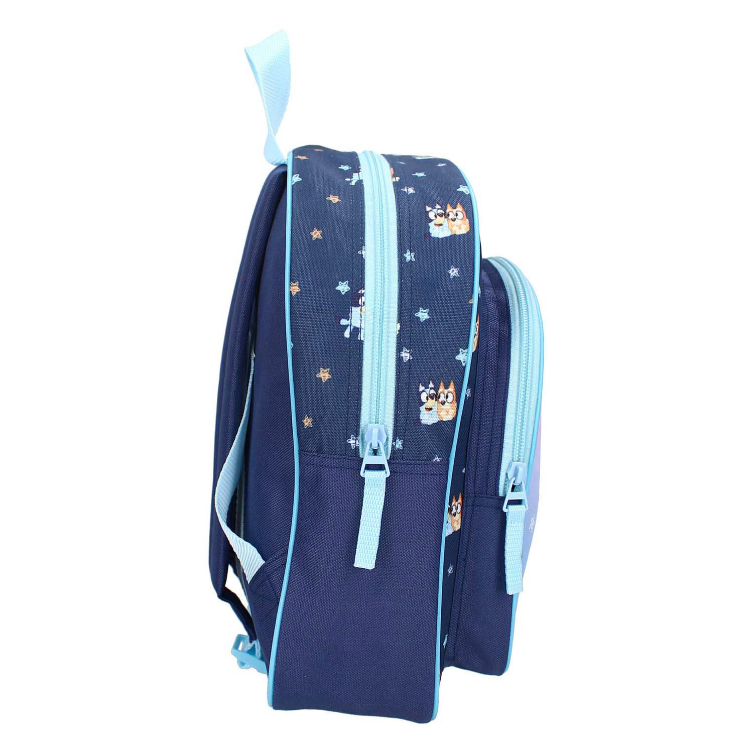 Sac à dos bleu, bisou