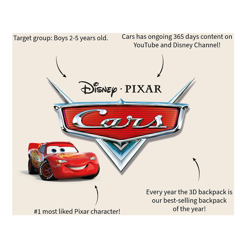 Cars 3D Rugzak Lightning McQueen