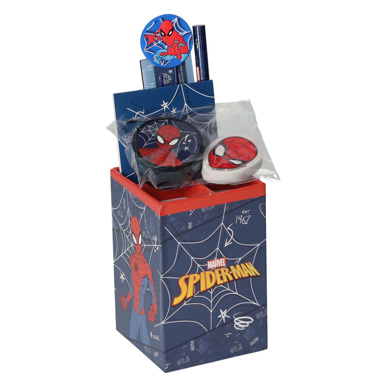 Spiderman Schreibtischset, 7-teilig.