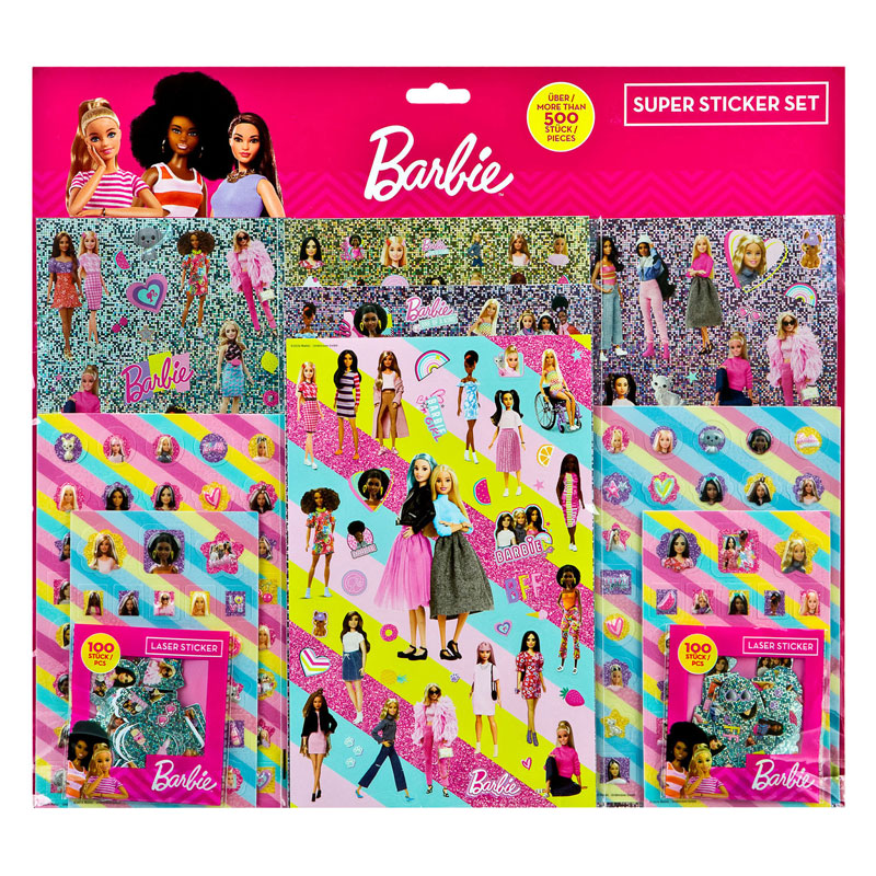 Ensemble d'autocollants Super Barbie