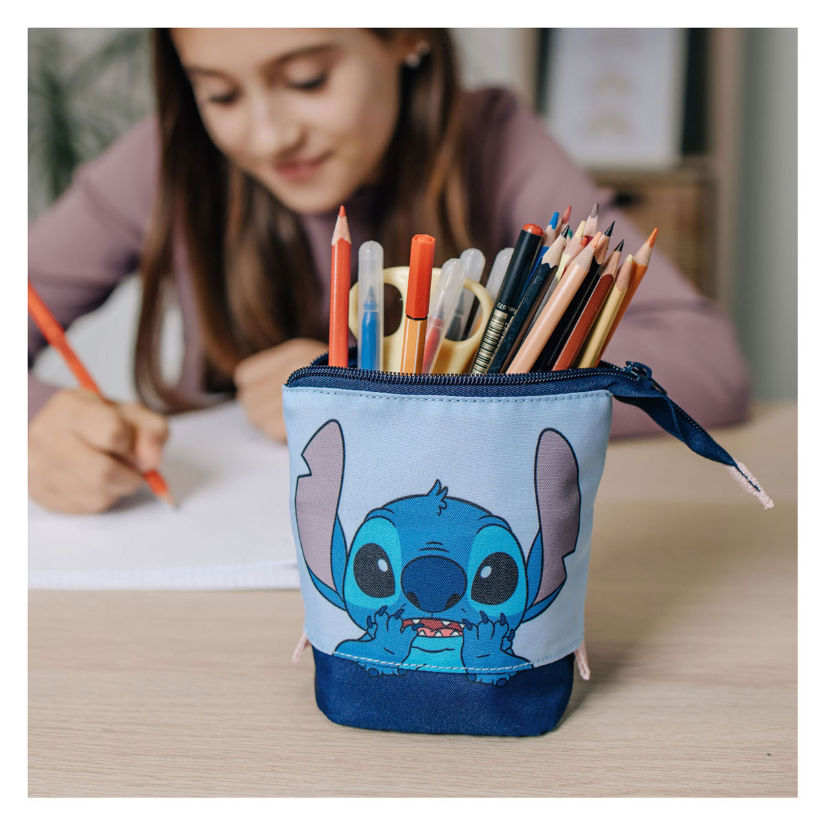 Trousse et porte-stylos 2 en 1 Stitch