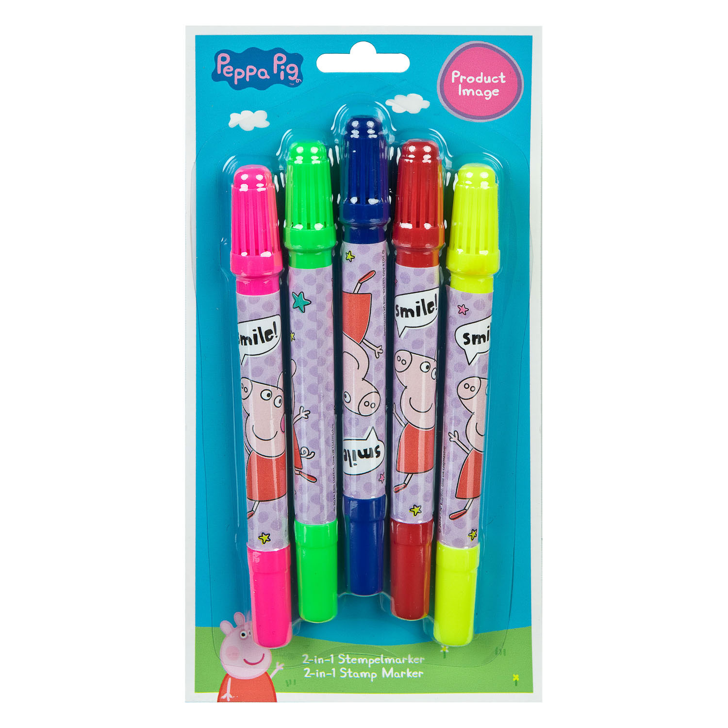 Stylo tampon 2 en Peppa Pig, 4 pcs.