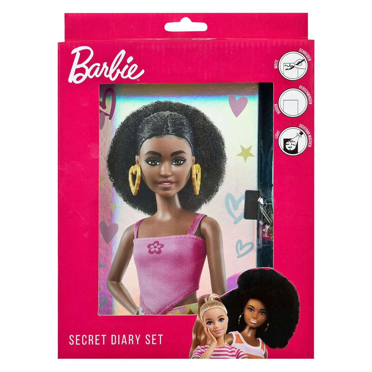 Geheim Dagboek Barbie Met Onzichtbare Inkt Pen - Dagboek Meiden met slot