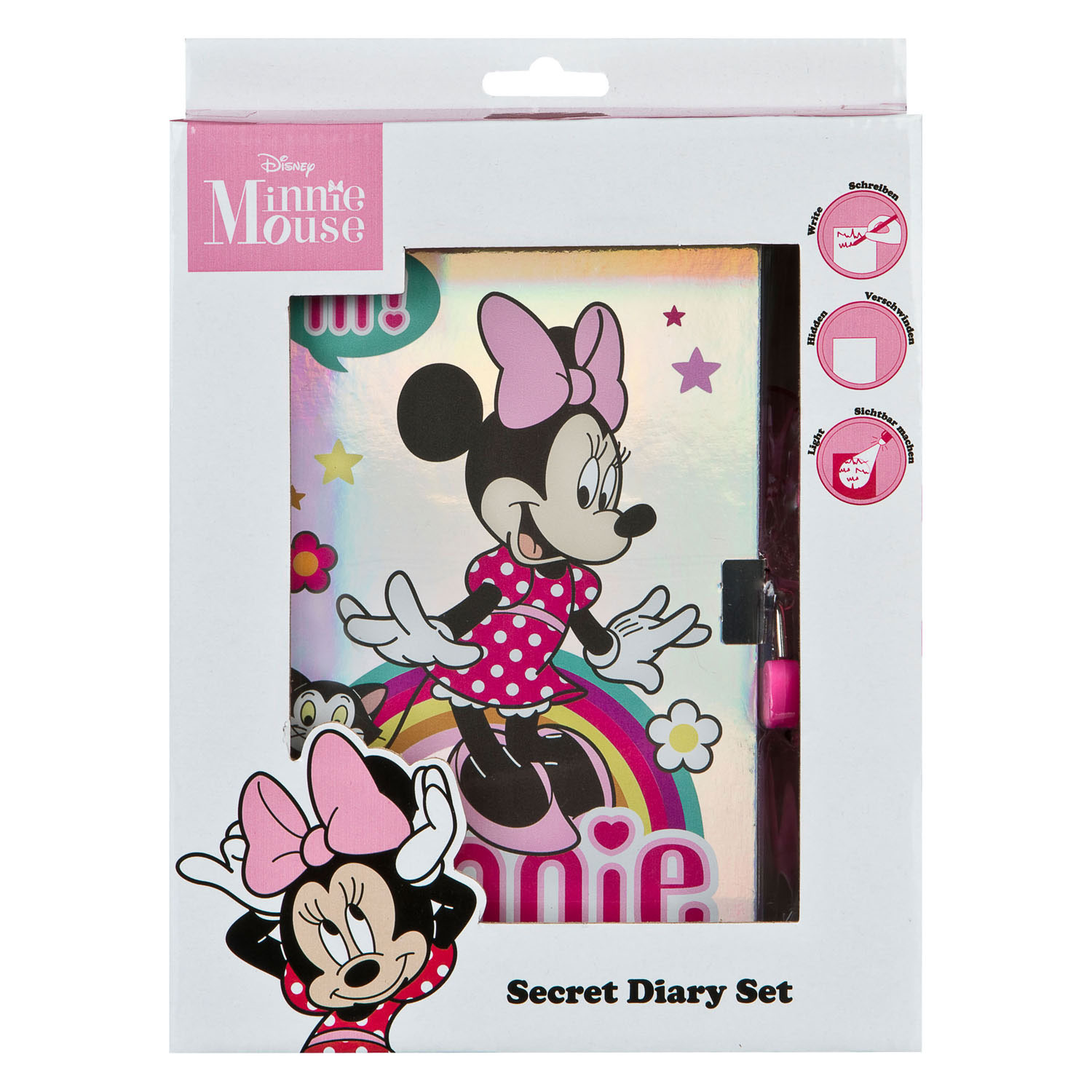 Journal secret Minnie Mouse avec stylo UV