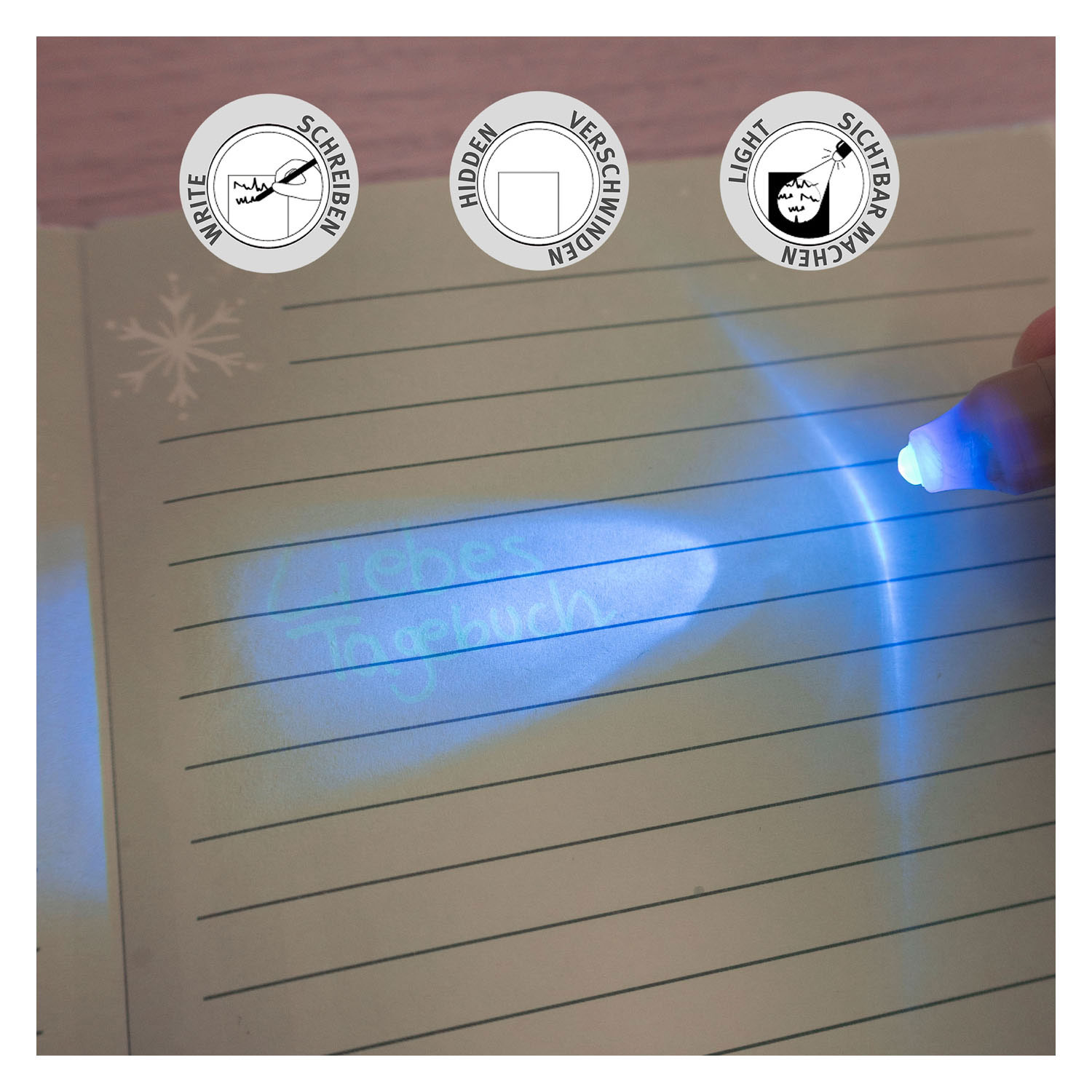 Geheimes Tagebuch Frozen mit UV-Stift