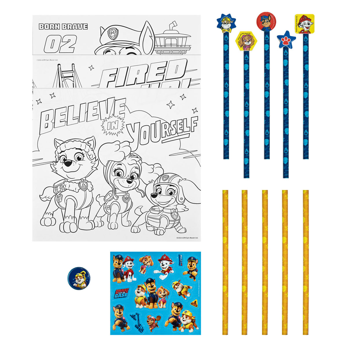 Set de coloriage avec gommes Pat' Patrouille, 29 pcs.