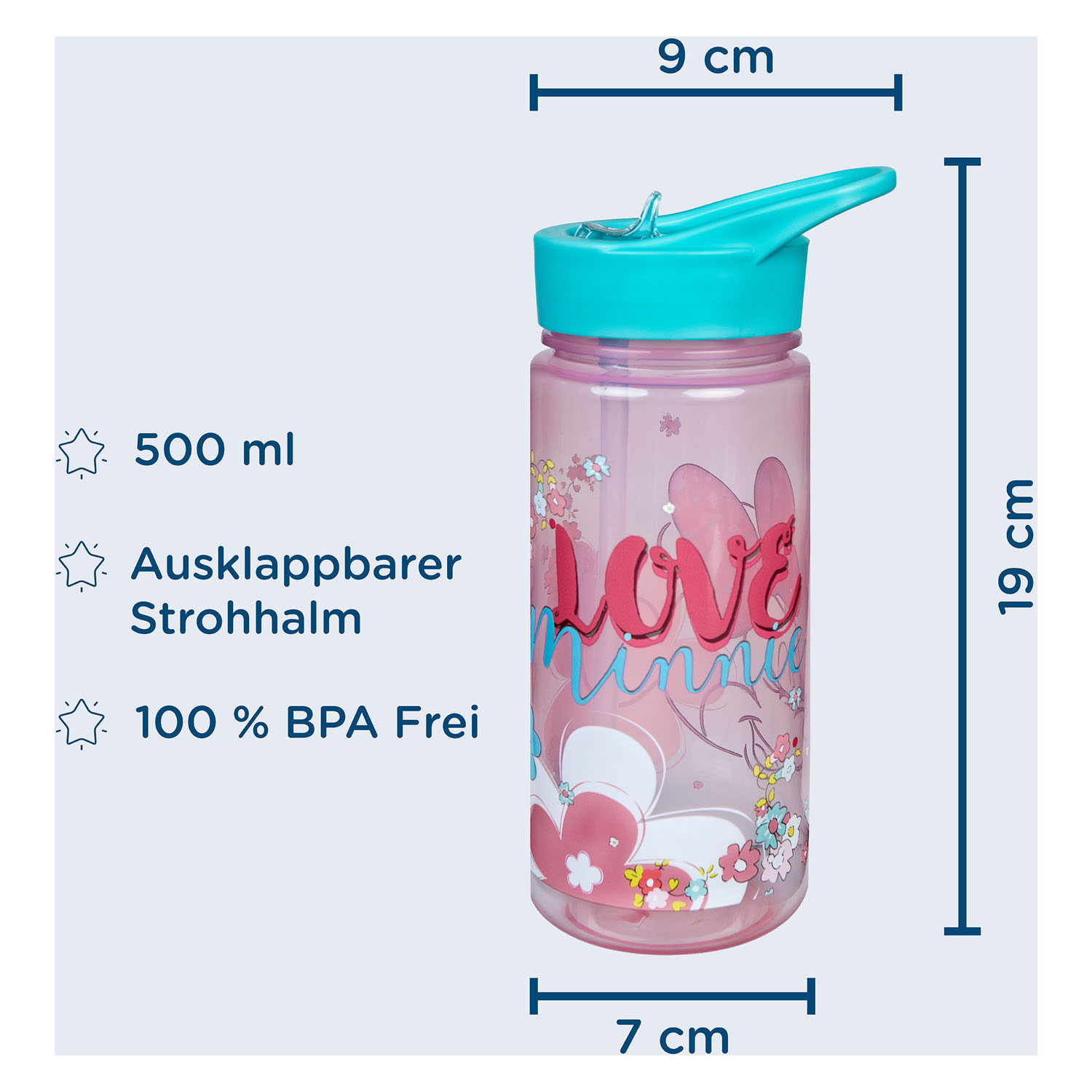 Areo Drinkfles Minnie Mouse, 500ml