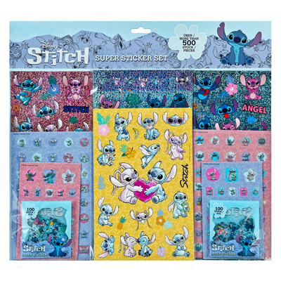 Super jeu d'autocollants Stitch, 500 pcs.