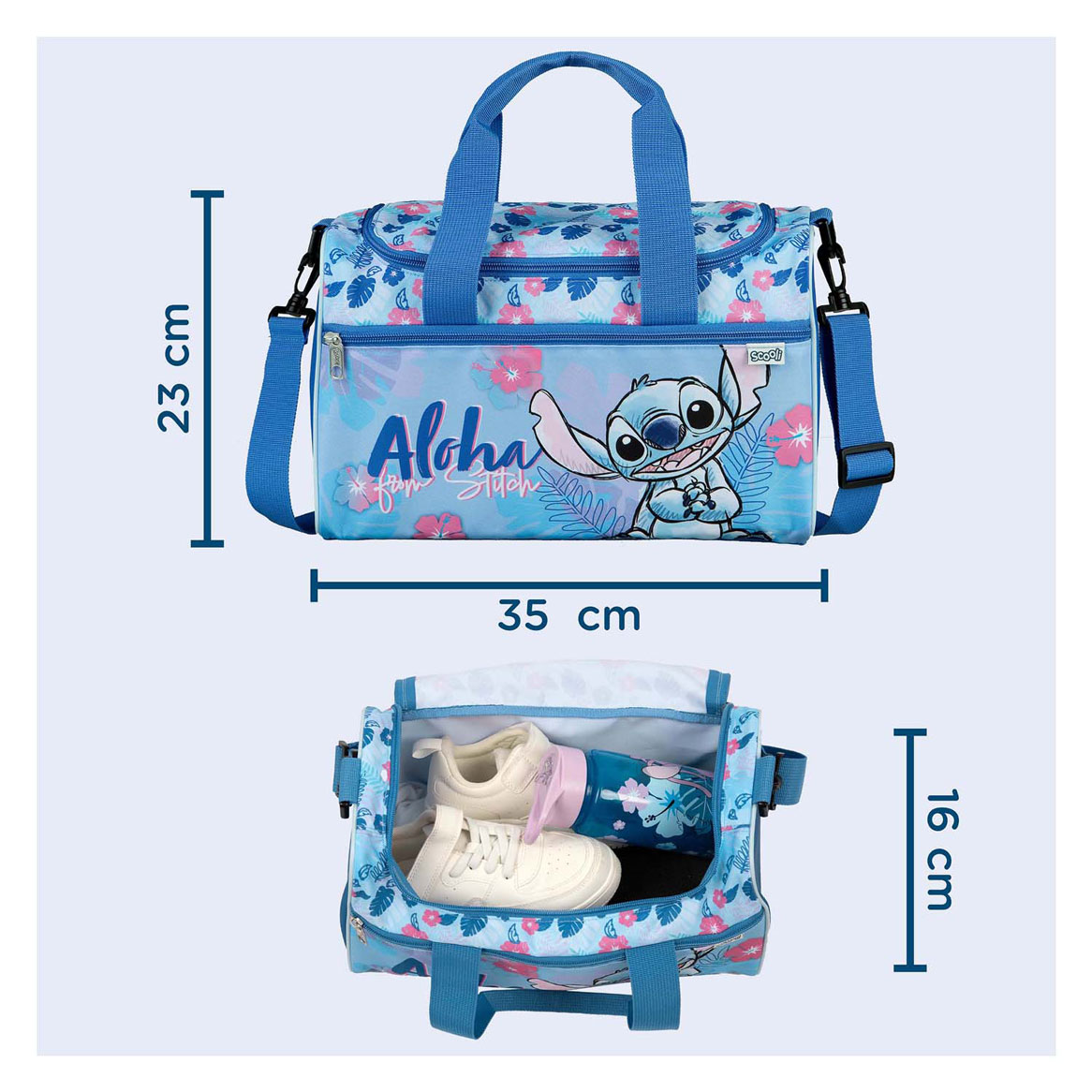 Sac de sport Stitch - 35x16x23cm