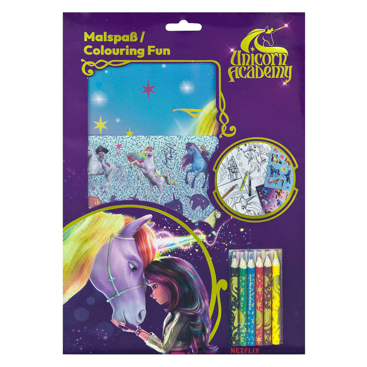 Unicorn Academy Kleurset met Stickers en Potloden