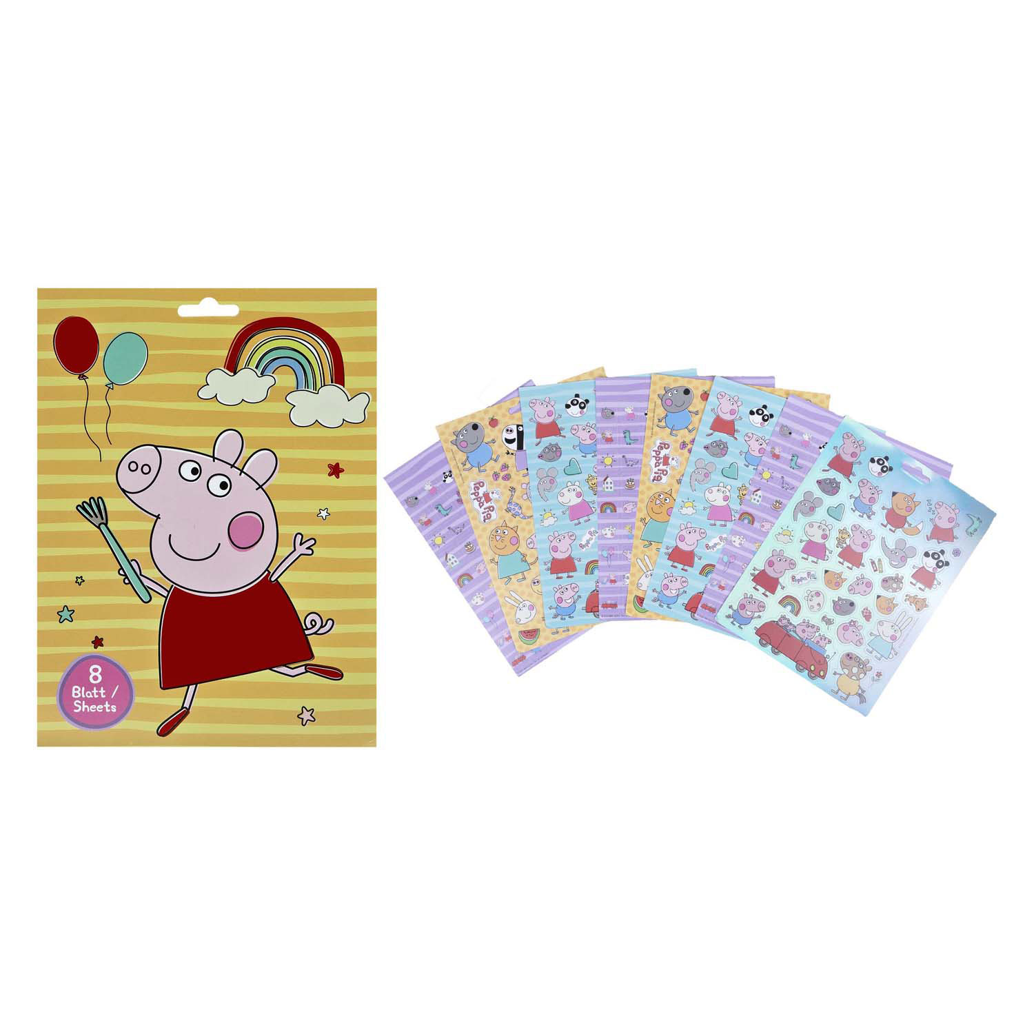 Stickerboek Peppa Pig met 8 Vellen